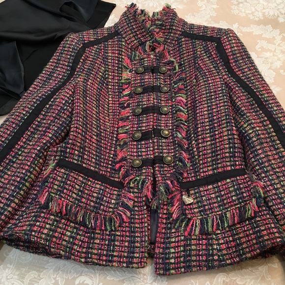 DEPTWomen Military Style Fringe Jacket Blazer XS - Picture 3 of 9